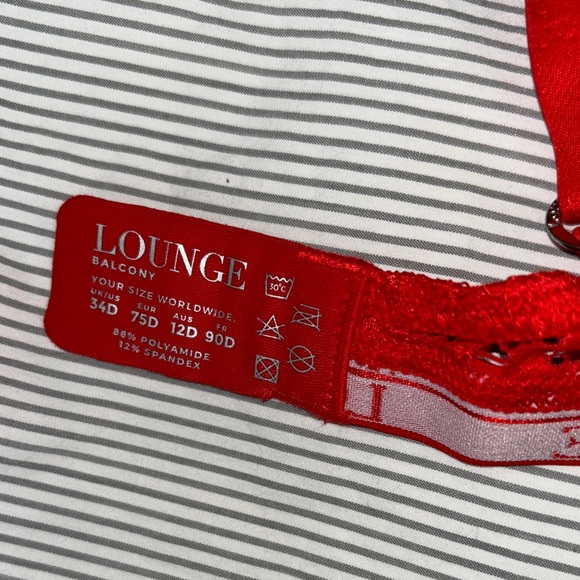 Lounge Red Lace Bra - Picture 3 of 9